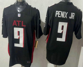 Men's Atlanta Falcons #9 Michael Penix Jr Limited Black FUSE Vapor Jersey