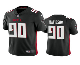 Men's Atlanta Falcons #90 Marlon Davidson Black 2020 NFL Draft Vapor Limited Jersey