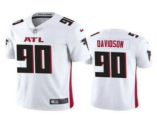 Men's Atlanta Falcons #90 Marlon Davidson White 2020 NFL Draft Vapor Limited Jersey