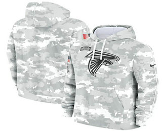 Men's Atlanta Falcons 2024 Camo Salute to Service Club Fleece Pullover Hoodie