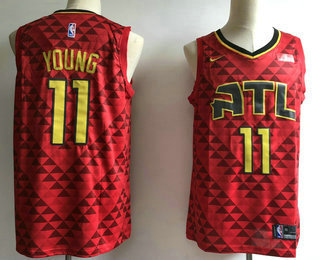 Men's Atlanta Hawks #11 Trae Young Red 2018 Nike Swingman Stitched NBA Jersey