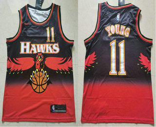 Men's Atlanta Hawks #11 Trae Young Red Nike 2019 Swingman Throwback Jersey