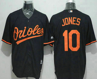 Men's Baltimore Orioles #10 Adam Jones Black New Cool Base Jersey