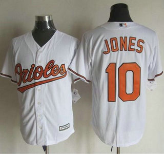 Men's Baltimore Orioles #10 Adam Jones Home White 2015 MLB Cool Base Jersey