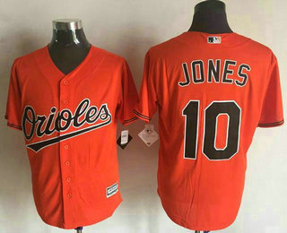 Men's Baltimore Orioles #10 Adam Jones Orange New Cool Base Jersey