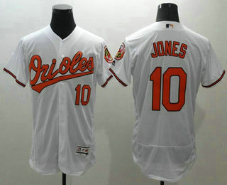 Men's Baltimore Orioles #10 Adam Jones White Flexbase 2016 MLB Player Jersey