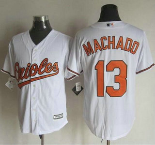 Men's Baltimore Orioles #13 Manny Machado Home White 2015 MLB Cool Base Jersey