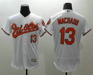 Men's Baltimore Orioles #13 Manny Machado White Flexbase 2016 MLB Player Jersey