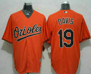 Men's Baltimore Orioles #19 Chris Davis Orange New Cool Base Jersey