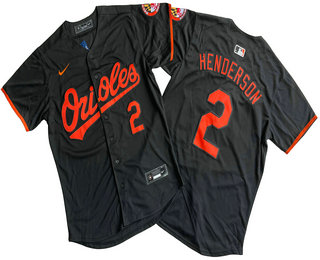Men's Baltimore Orioles #2 Gunnar Henderson Black Limited Jersey