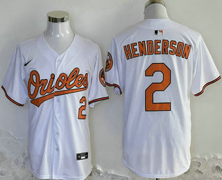 Men's Baltimore Orioles #2 Gunnar Henderson White Limited Jersey