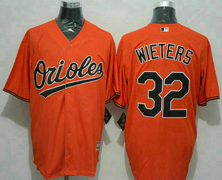 Men's Baltimore Orioles #32 Matt Wieters Orange New Cool Base Jersey