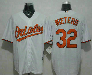 Men's Baltimore Orioles #32 Matt Wieters White New Cool Base Jersey