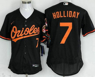 Men's Baltimore Orioles #7 Jackson Holliday Black Authentic Jersey