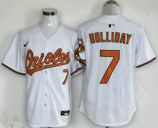 Men's Baltimore Orioles #7 Jackson Holliday White Limited Cool Base Jersey