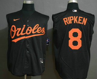 Men's Baltimore Orioles #8 Cal Ripken Jr. Black 2020 Cool and Refreshing Sleeveless Fan Stitched MLB Nike Jersey