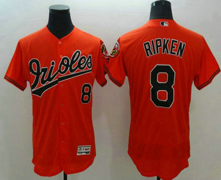 Men's Baltimore Orioles #8 Cal Ripken Orange Flexbase 2016 MLB Player Jersey