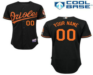 Men's Baltimore Orioles Black Customized Jersey