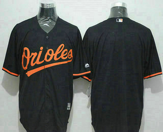 Men's Baltimore Orioles Blank Black New Cool Base Jersey