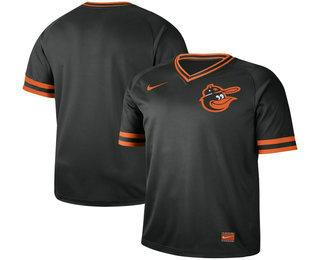 Men's Baltimore Orioles Blank Black Nike Cooperstown Collection Legend V Neck Jersey