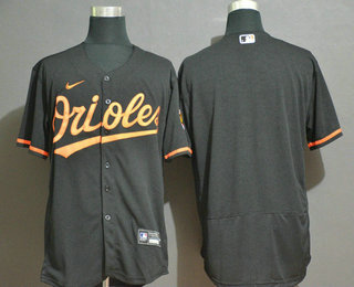 Men's Baltimore Orioles Blank Black Stitched MLB Flex Base Nike Jersey