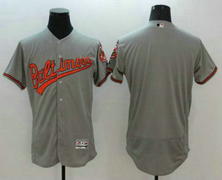 Men's Baltimore Orioles Blank Grey Flexbase 2016 MLB Player Jersey