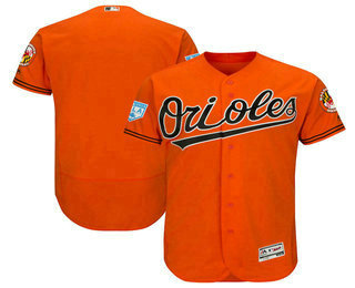 Men's Baltimore Orioles Blank Orange 2019 Spring Training Stitched MLB Flex Base Jersey