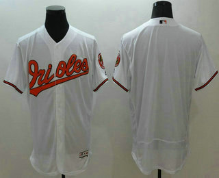 Men's Baltimore Orioles Blank White Flexbase 2016 MLB Player Jersey