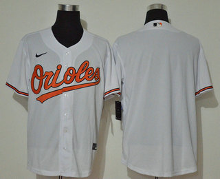 Men's Baltimore Orioles Blank White Stitched MLB Cool Base Nike Jersey