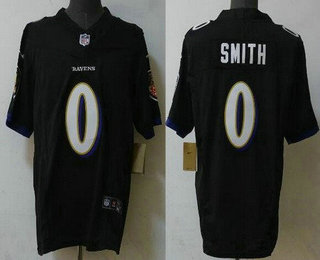 Men's Baltimore Ravens #0 Roquan Smith Limited Black FUSE Vapor Jersey