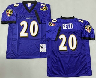 Men's Baltimore Ravens #20 Ed Reed Purple 2004 Throwback Jersey