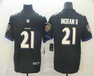 Men's Baltimore Ravens #21 Mark Ingram II Black 2017 Vapor Untouchable Stitched NFL Nike Limited Jersey