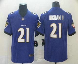 Men's Baltimore Ravens #21 Mark Ingram II Purple 2017 Vapor Untouchable Stitched NFL Nike Limited Jersey