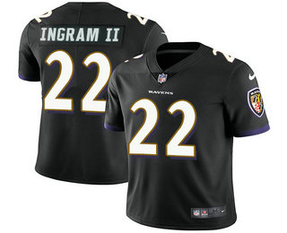 Men's Baltimore Ravens #22 Mark Ingram Black 2017 Vapor Untouchable Stitched NFL Nike Limited Jersey