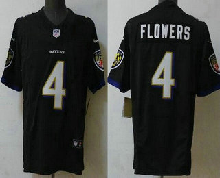 Men's Baltimore Ravens #4 Zay Flowers Limited Black FUSE Vapor Jersey