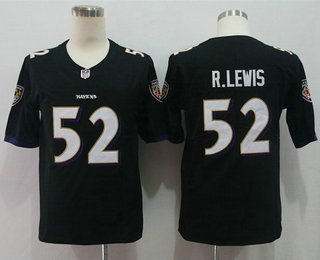 Men's Baltimore Ravens #52 Ray Lewis Black 2017 Vapor Untouchable Stitched NFL Nike Limited Jersey