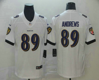 Men's Baltimore Ravens #89 Mark Andrews White 2017 Vapor Untouchable Stitched NFL Nike Limited Jersey