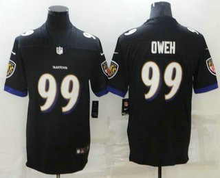 Men's Baltimore Ravens #99 Odafe Oweh Black 2021 Vapor Untouchable Stitched NFL Nike Limited Jersey