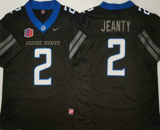 Men's Boise State Broncos #2 Ashton Jeanty Black FUSE College Football Jersey