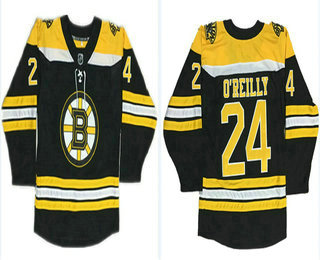 Men's Boston Bruins #24 Terry O'Reilly Black 2017-2018 Hockey Adidas Stitched NHL Jersey