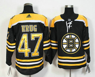 Men's Boston Bruins #47 Torey Krug Black 2017-2018 Hockey Adidas Stitched NHL Jersey