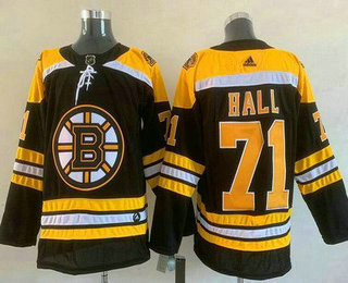 Men's Boston Bruins #71 Taylor Hall Black Authentic Jersey