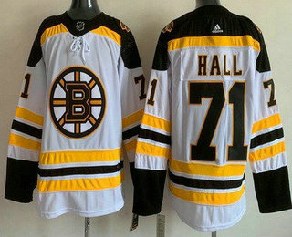 Men's Boston Bruins #71 Taylor Hall White Authentic Jersey