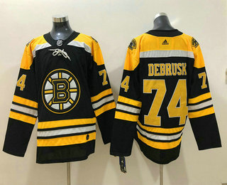 Men's Boston Bruins #74 Jake DeBrusk Black 2017-2018 Hockey Adidas Stitched NHL Jersey