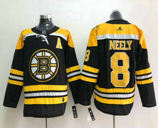 Men's Boston Bruins #8 Cam Neely Black 2017-2018 Hockey Adidas Stitched NHL Jersey