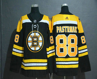 Men's Boston Bruins #88 David Pastrnak Black 2017-2018 Hockey Adidas Stitched NHL Jersey