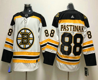 Men's Boston Bruins #88 David Pastrnak White 2017-2018 Hockey Adidas Stitched NHL Jersey