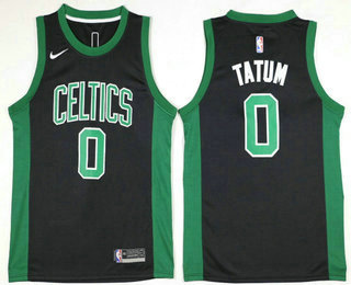 Men's Boston Celtics #0 Jayson Tatum Black 2017-2018 Nike Icon Edition Swingman Jersey