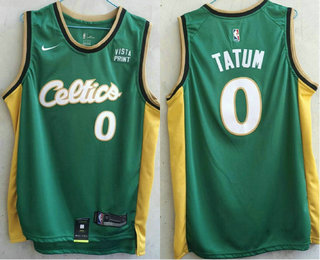 Men's Boston Celtics #0 Jayson Tatum Green 2023 Nike Swingman Stitched Jersey With Sponsor