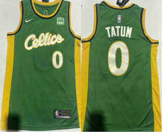 Men's Boston Celtics #0 Jayson Tatum Green 2023 Nike Swingman Stitched Jersey With Sponsor